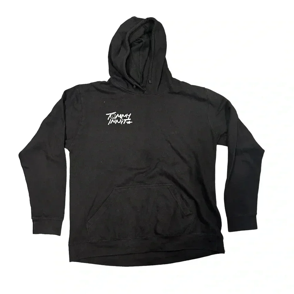 TOMMY INNIT Black Pullover‎ Hoodie No Tag Small/Medium Preowned